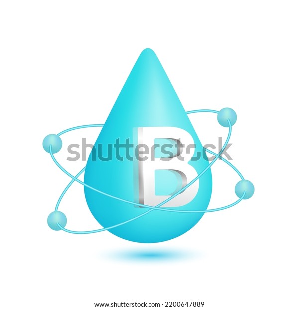 Vitamin B Icon 3d Atomic Radius Stock Vector (Royalty Free) 2200647889 ...