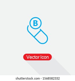 Vitamin B Icon Vector Illustration Eps10