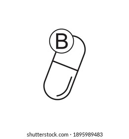 Vitamin B  icon.  icon for website design and development. Vector design