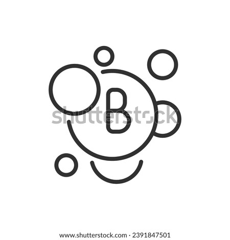 Vitamin b, linear icon. Line with editable stroke