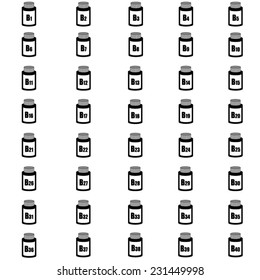 Vitamin B supplements icons