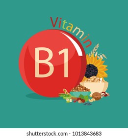 Vitamin B1. Natural organic products with the maximum content of vitamin B1