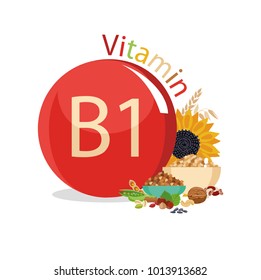 Vitamin B1. Natural organic products with the maximum content of vitamin B1