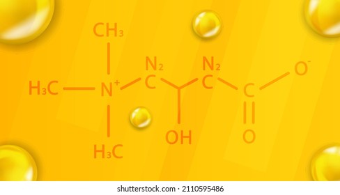 Vitamin B11 chemical formula. Vitamin B11 Realistic chemical molecular structure