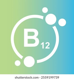 Vitamin B12 capsule, - icon, vector.