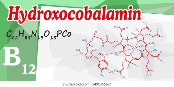 Vitamin B12. Hydroxocobalamin. Structure And Formula.