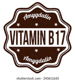 Vitamin B17 grunge rubber stamp on white background, vector illustration