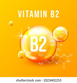 Vitamin B2-chemische Formel Vektorgrafik