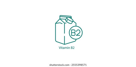 Vitamin B2 Icon: Vitamin B2 Vector Icon - Key Vitamin for Energy and Eye Health