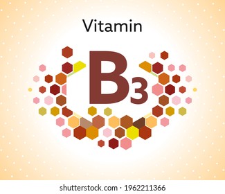 Vitamin B3 concept, Vitamin complex icon 