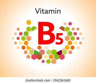 Vitamin B5 concept, Vitamin complex icon 