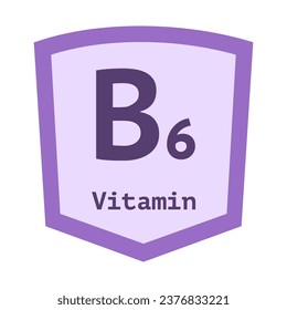 Vector de emblema de vitamina B6 aislado