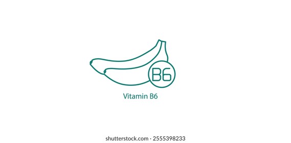 Vitamin B6 Icon: Vitamin B6 Vector Icon - Vital Nutrient for Brain and Metabolic Function