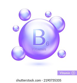 Vitamin b6 pill icon. Pyridoxine nutrition droplets. Essence drop. Isolated vector symbol of  medical tablet