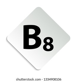 Vitamin B8. Vector icon 