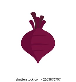 Vitamin beet icon. Flat illustration of vitamin beet vector icon isolated on white background