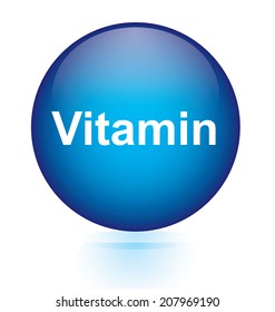 Vitamin blue circular button