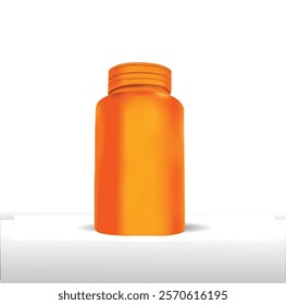 vitamin bottle vector template art