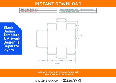 VITAMIN BOX PACKGING DESIGN TEMPLATE