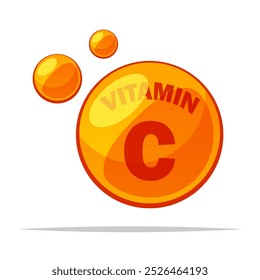 Ilustração isolada do vetor da substância de ácido C da vitamina C