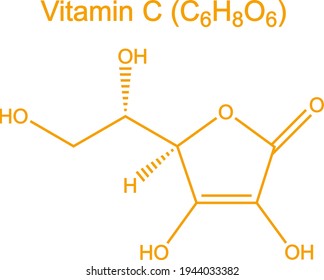 Vitamin C Ascorbic Acid Molecule Chemical Formula