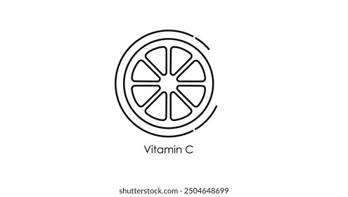 Vitamin C Ascorbinsäure Vektorgrafik-Symbol