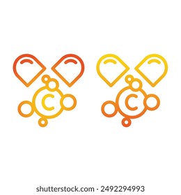 Vitamin c capsule line icon. Drug, pill or medication vector.