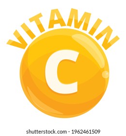 Vitamin C Icon. Cartoon Of Vitamin C Vector Icon For Web Design Isolated On White Background