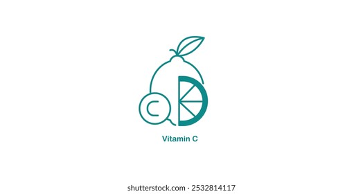 Ícone de vitamina C para suporte imunológico e propriedades antioxidantes