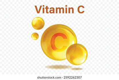 Vitamin C icon. Pill capsule vector illustration on white isolated background. Drug business concept.