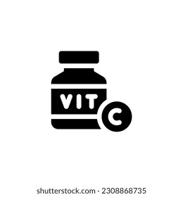 vitamin c icon vector graphic with colors