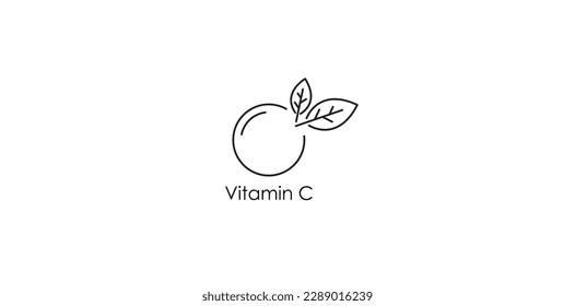 Vitamin C icon vector illustration 