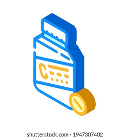 vitamin c isometric icon vector. vitamin c sign. isolated symbol illustration