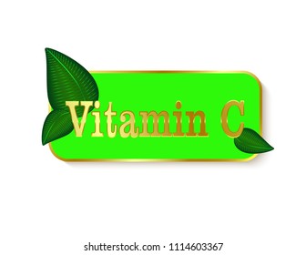 Vitamin C label isolated