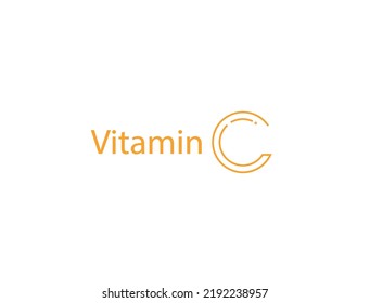 ilustración vectorial de icono de línea vitamina c 