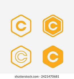vitamin c logo and letter C logo  vector design vector icon health nutrition