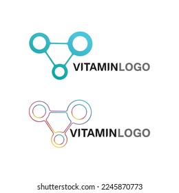 vitamin c logo vector design vector icon health nutrition