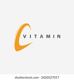 diseño vectorial del logotipo vitamina c nutrición de los iconos vectoriales