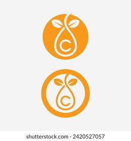 diseño vectorial del logotipo vitamina c nutrición de los iconos vectoriales