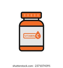 Vitamin C logo vector templet design