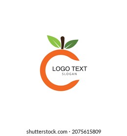 Vitamin C and Orange Logo and Symbol Template Vector Icon