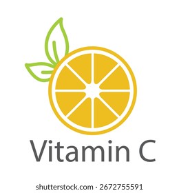 Vitamin C orange und Struktur. Pille Vitamine Komplex - Symbol, Vektor.