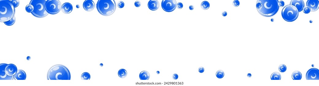 Vitamin C round capsules scattered randomly.  Beauty treatment and nutrition skin care.   Essential vitamins vector illustration.  Healthy life concept.