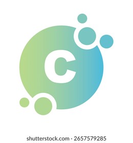 Vitamin C-Struktur. Pille Vitamine Komplex - Symbol, Vektor.