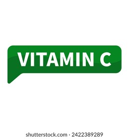 Vitamin C Text In Green Rectangle Shape For Information Health Announcement Promotion Business Marketing Social Media
