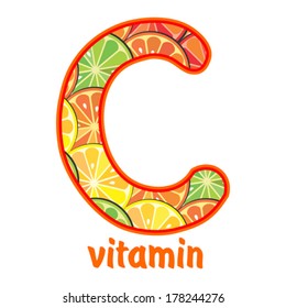 Vitamin C. Vector Illustration