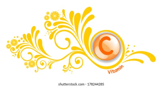 Vitamin C. Vector Illustration