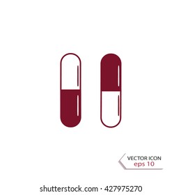 Vitamin in capsule icon