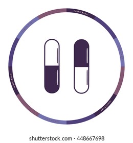 Vitamin in capsule icon