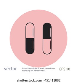 Vitamin in capsule icon